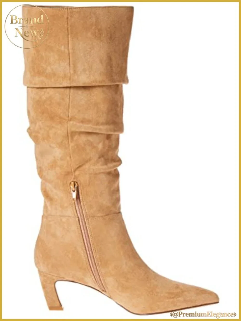 Suede Slouchy Knee-High Boot